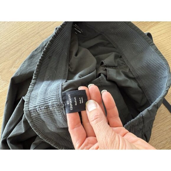 REI Cooperative Pants Women's Medium M Green Straight Hiking Pull On Drawstring - Picture 4 of 4